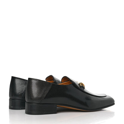 Gucci Goatskin Womens Horsebit Mid-Heel Loafers 38 Black 5 of 8