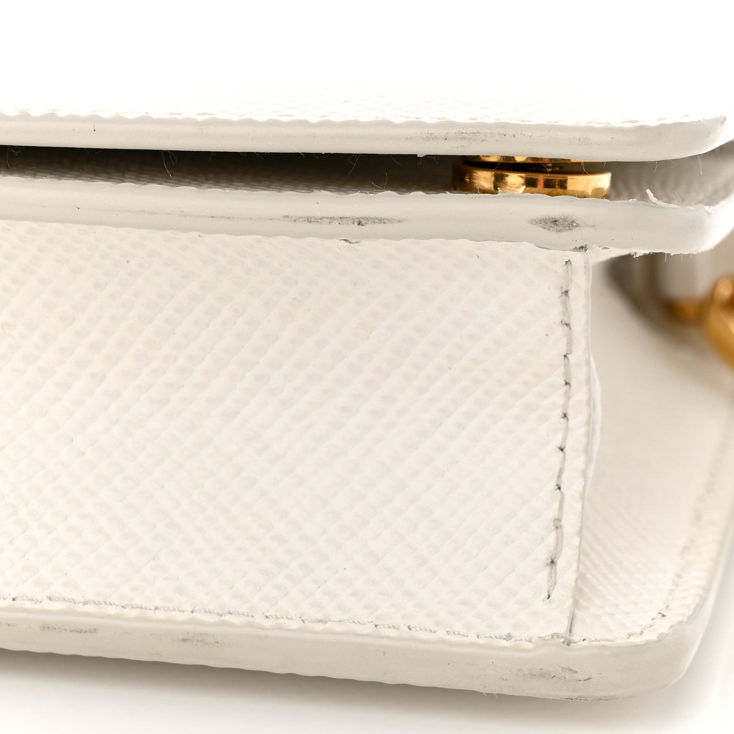 Prada Saffiano Cuir Chain Wallet White 12 of 12