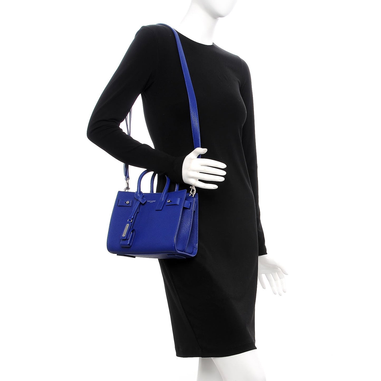 Grained Calfskin Nano Supple Sac De Jour Flash Blue