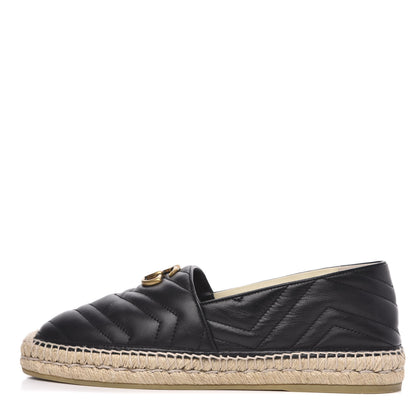 Gucci Nappa Matelasse Mens GG Marmont Espadrilles 9.5 Black 1 of 9