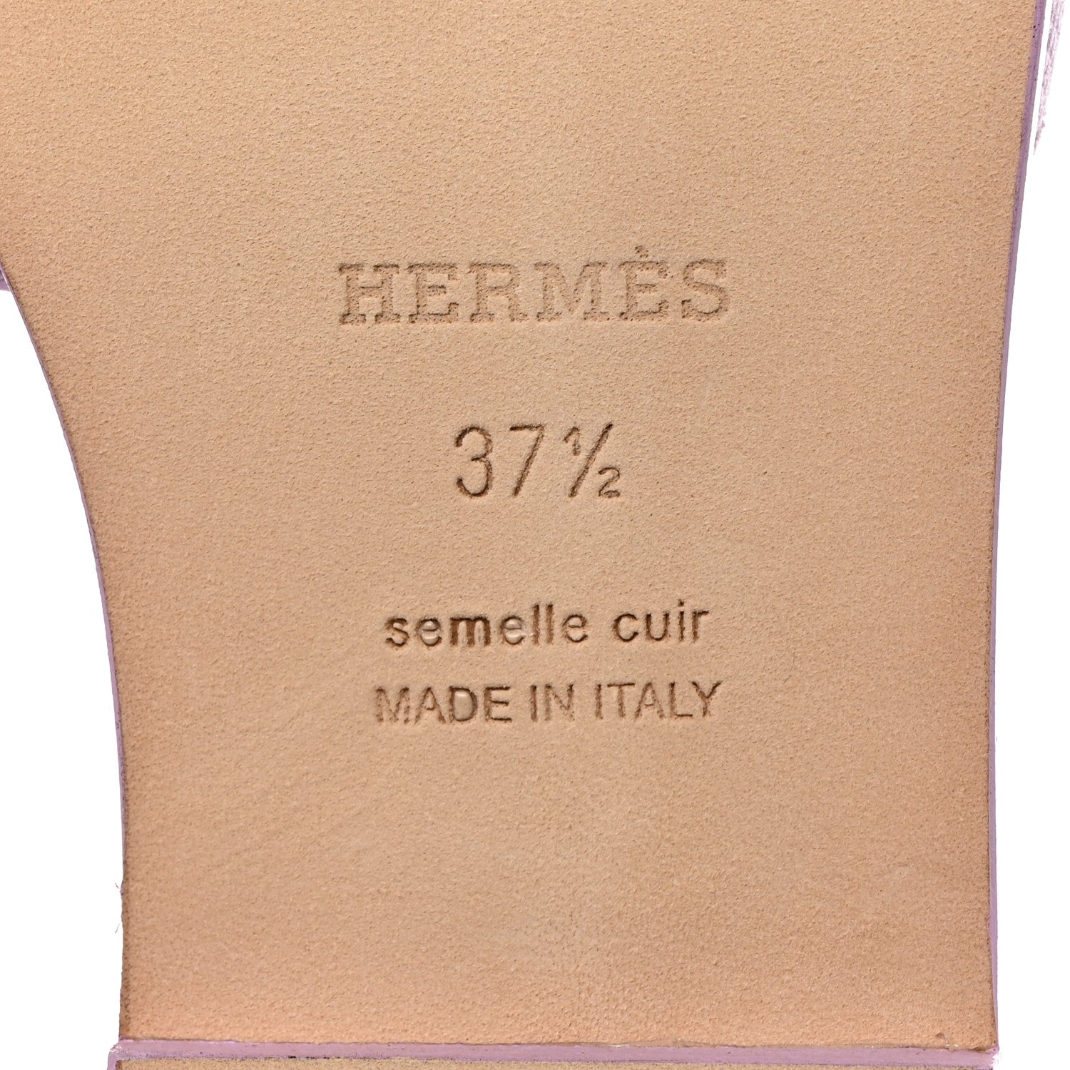 Hermes Epsom Oran Sandals 37.5 Violet Amethyste 8 of 9