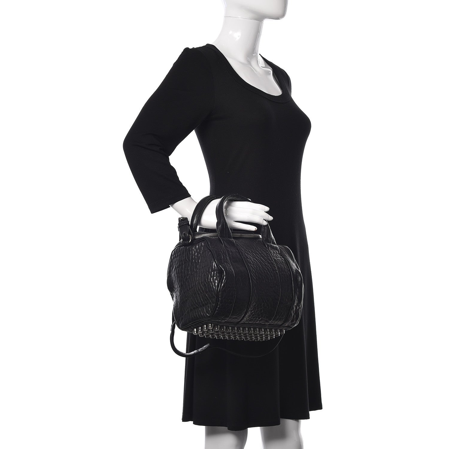 Alexander Wang Pebbled Lambskin Rockie Black Rhodium Hardware 3 of 10