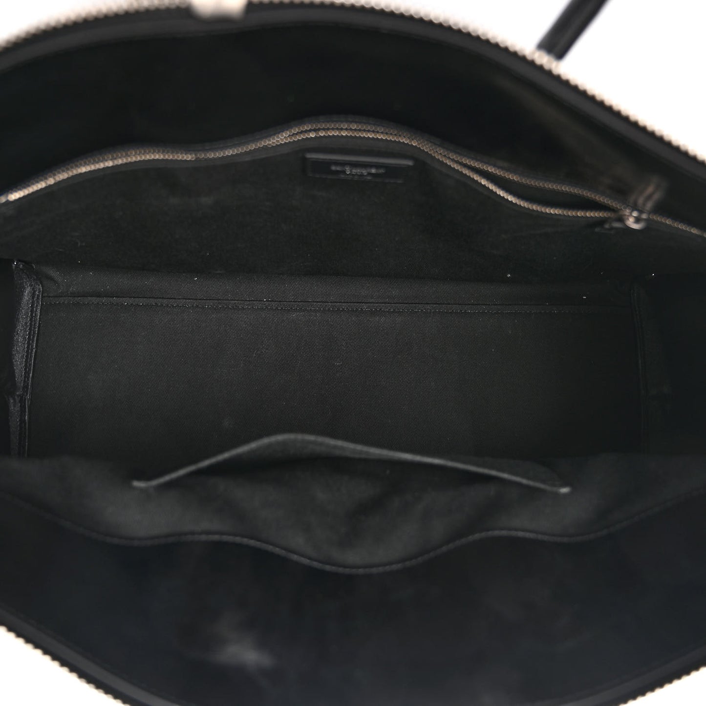 Cracked Shiny Calfskin Souple 36H Sac De Jour Duffle Black