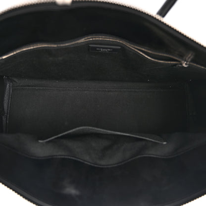 Saint Laurent Cracked Shiny Calfskin Souple 36H Sac De Jour Duffle Black 5 of 9