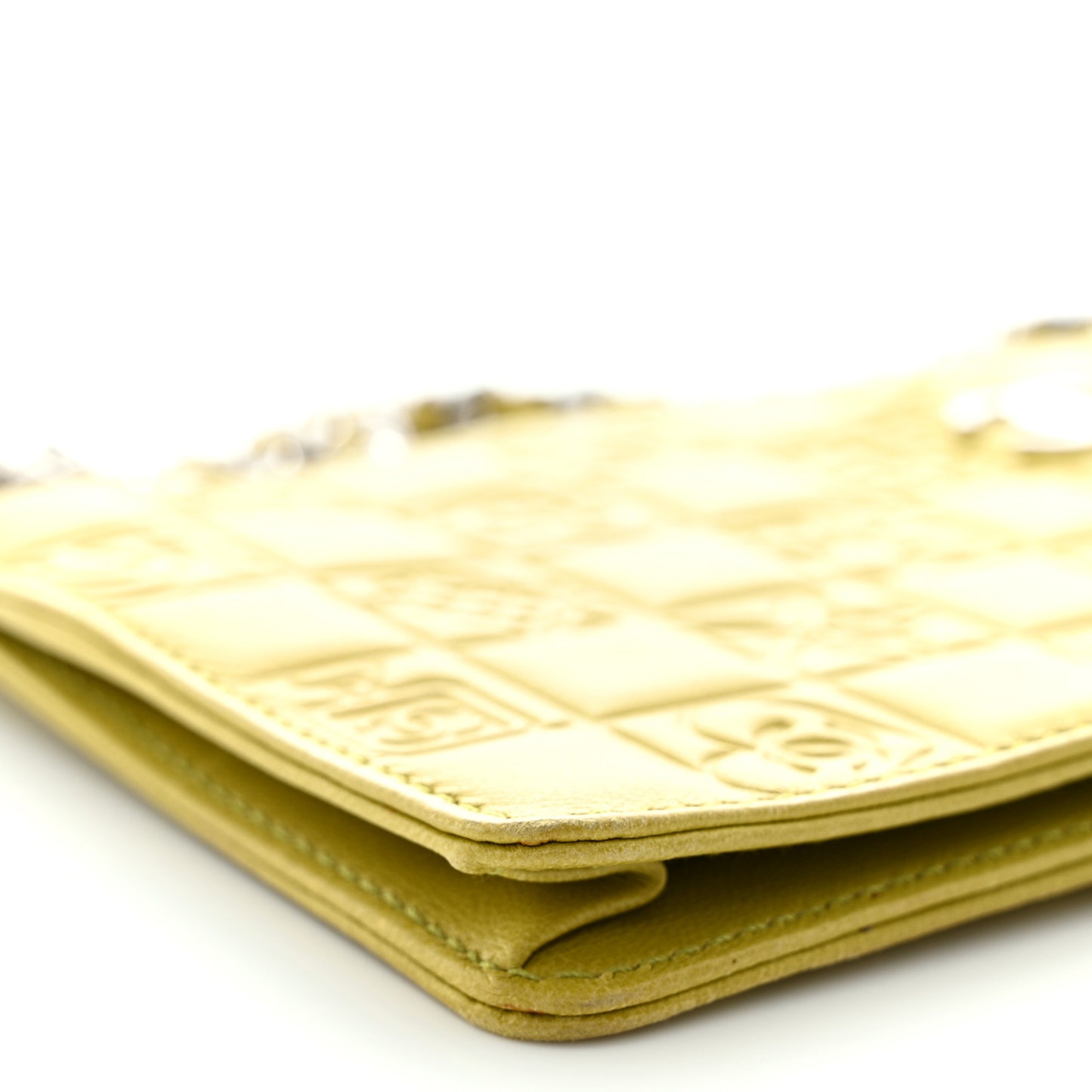 Lambskin Precious Symbols Pochette Chartreuse