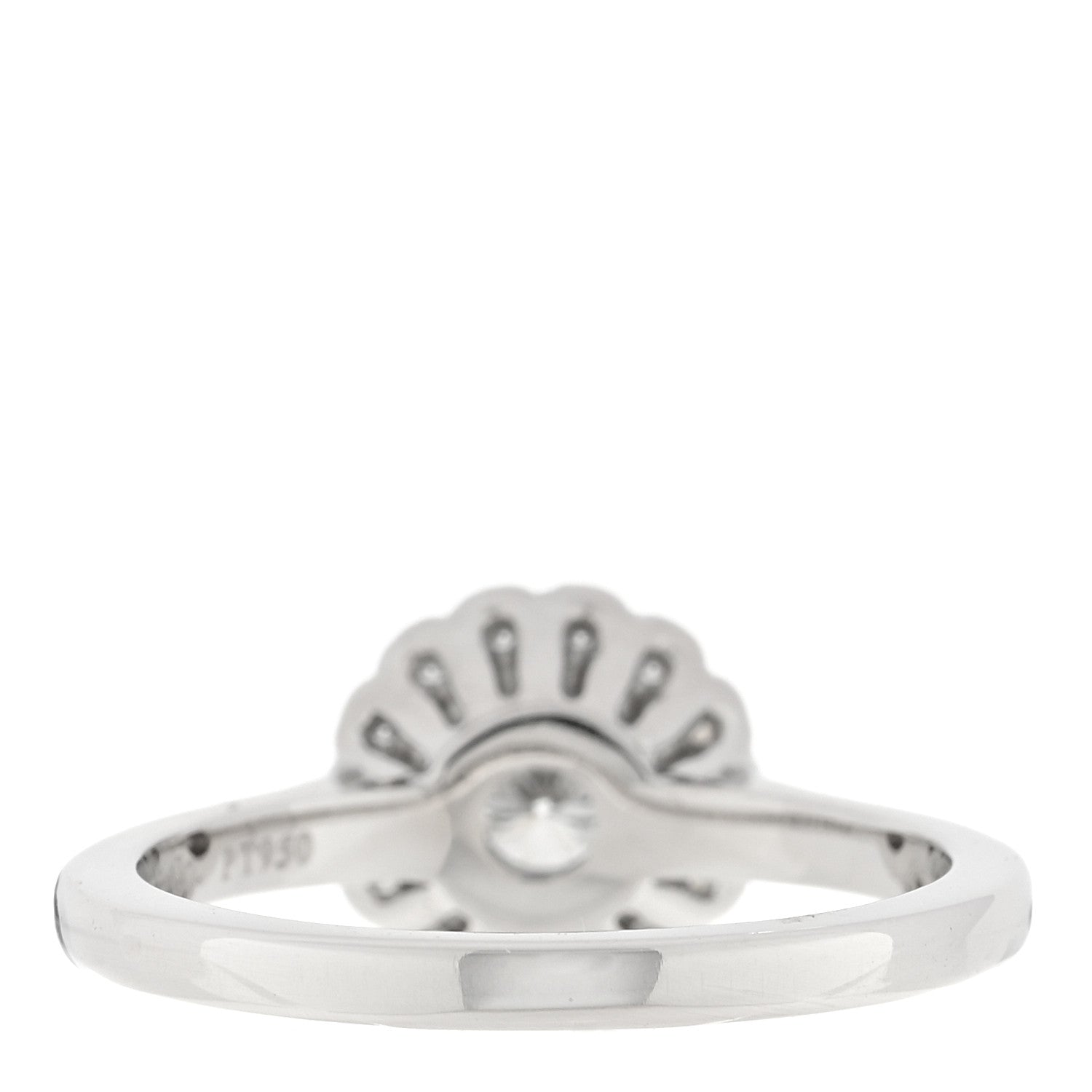 Tiffany Platinum Diamond Round Enchant Flower Ring 49 5 3 of 5