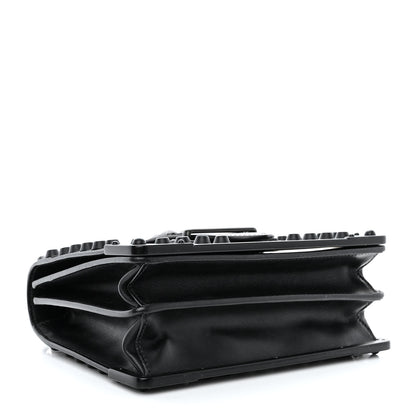 Prada City Calfskin Saffiano Studded Cahier Bag Black 4 of 12