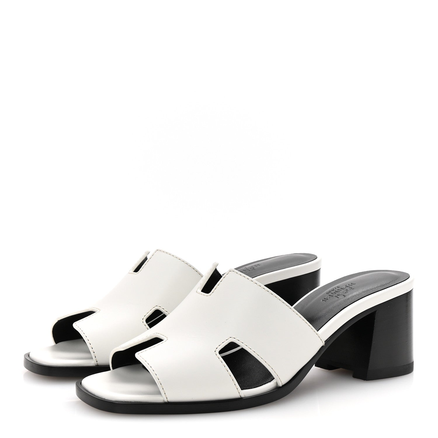 Hermes Calfskin Helia 60 Sandals 37.5 White 4 of 10