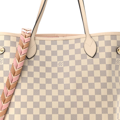 Louis Vuitton Damier Azur Braided Neverfull MM Pink 8 of 10