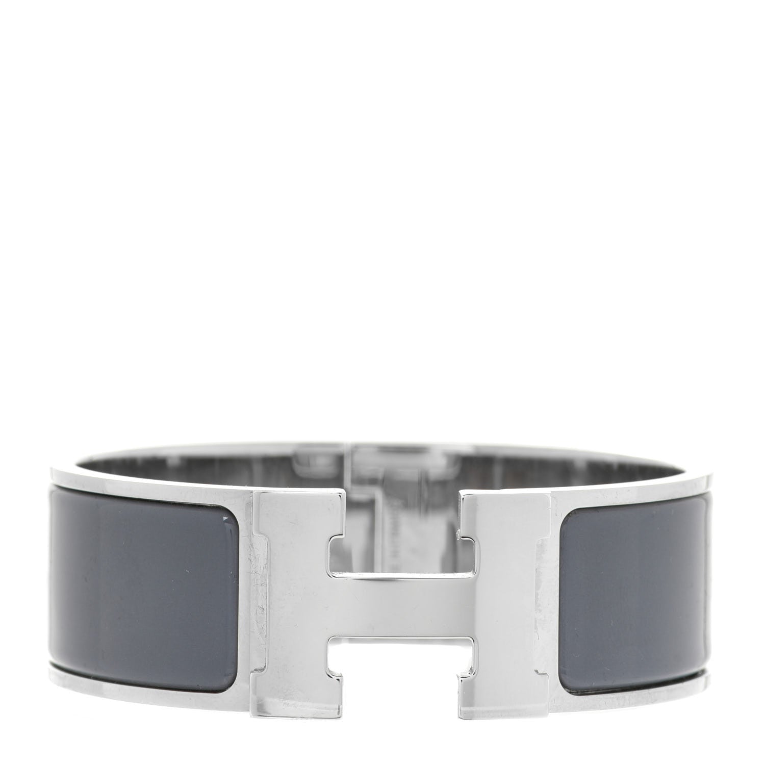 Hermes Enamel Wide Clic Clac H Bracelet PM Ardoise 1 of 6
