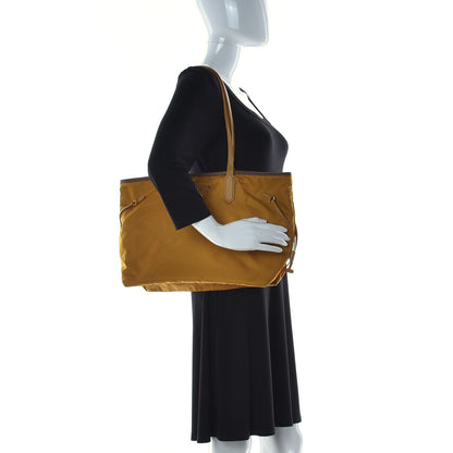 Prada Tessuto Nylon Saffiano Shopping Tote Yellow 2 of 22