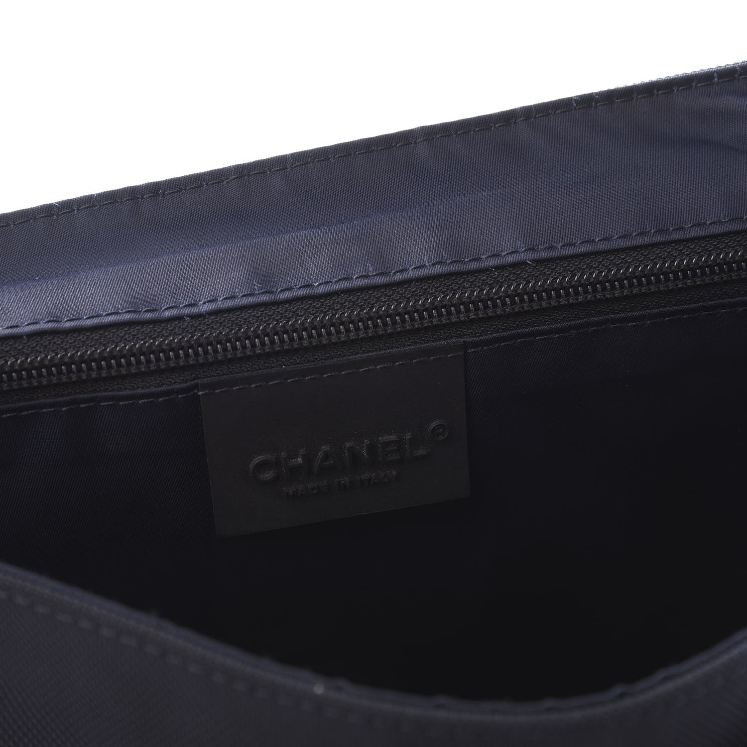 Chanel Canvas Nylon Expandable Sport Messenger Navy Off White 7 of 10