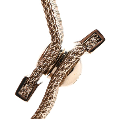 Chanel Metal Mesh Logo Bracelet Gold 6 of 6