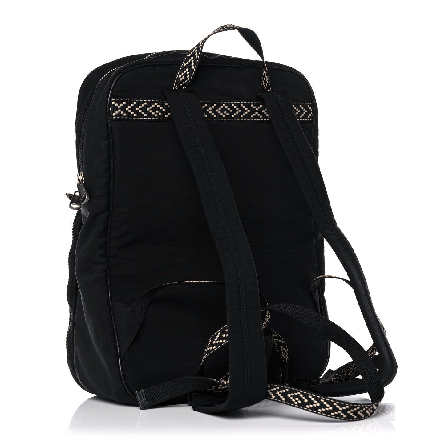 Nylon Twill 80s Logo Patch Backpack Black