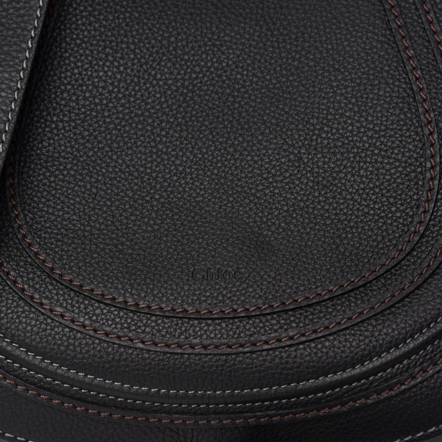 Calfskin Medium Marcie Round Crossbody Bag Black