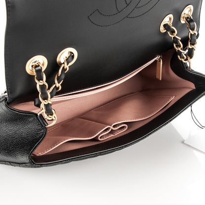 Chanel Caviar Quilted Medium CC Filigree Flap Black 5 of 7