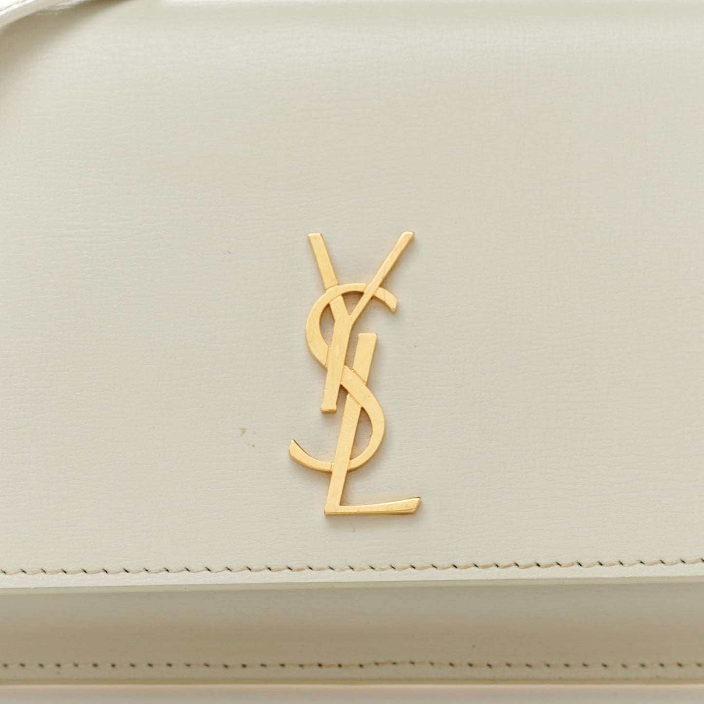 Smooth Calfskin Monogram Phone Holder Crossbody Crema Soft