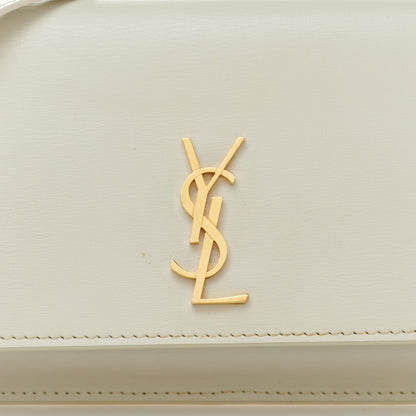 Saint Laurent Smooth Calfskin Monogram Phone Holder Crossbody Crema Soft 6 of 8