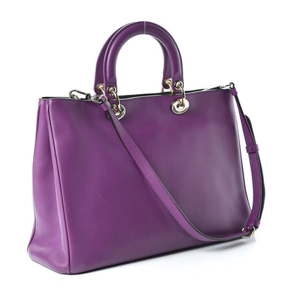 Christian Dior Smooth Calfskin Large Diorissimo Tote Purple 4 of 12
