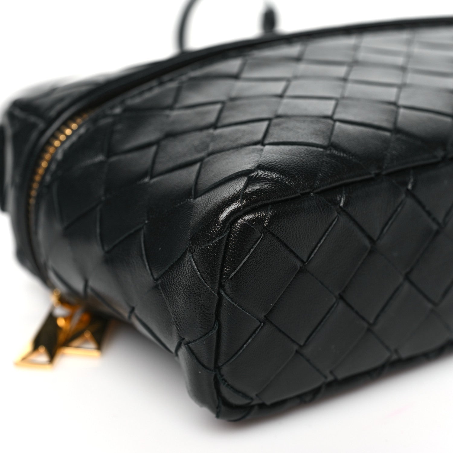 Bottega Veneta Calfskin Intrecciato Bang Bang Vanity Case Black 9 of 11
