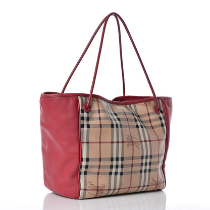 Burberry Haymarket Check Small Knots Canterbury Tote Pink 3 of 13