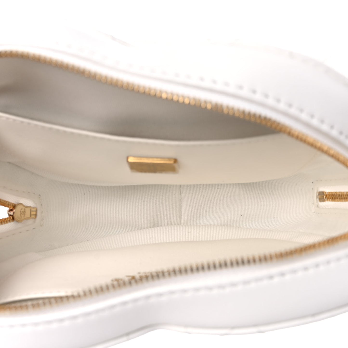 Lambskin Quilted CC In Love Heart Bag White