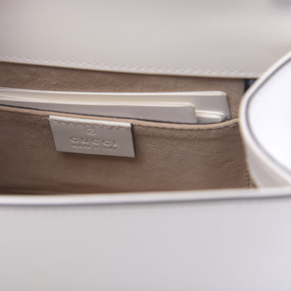 Gucci Calfskin Mini Sylvie Top Handle Bag White 6 of 10