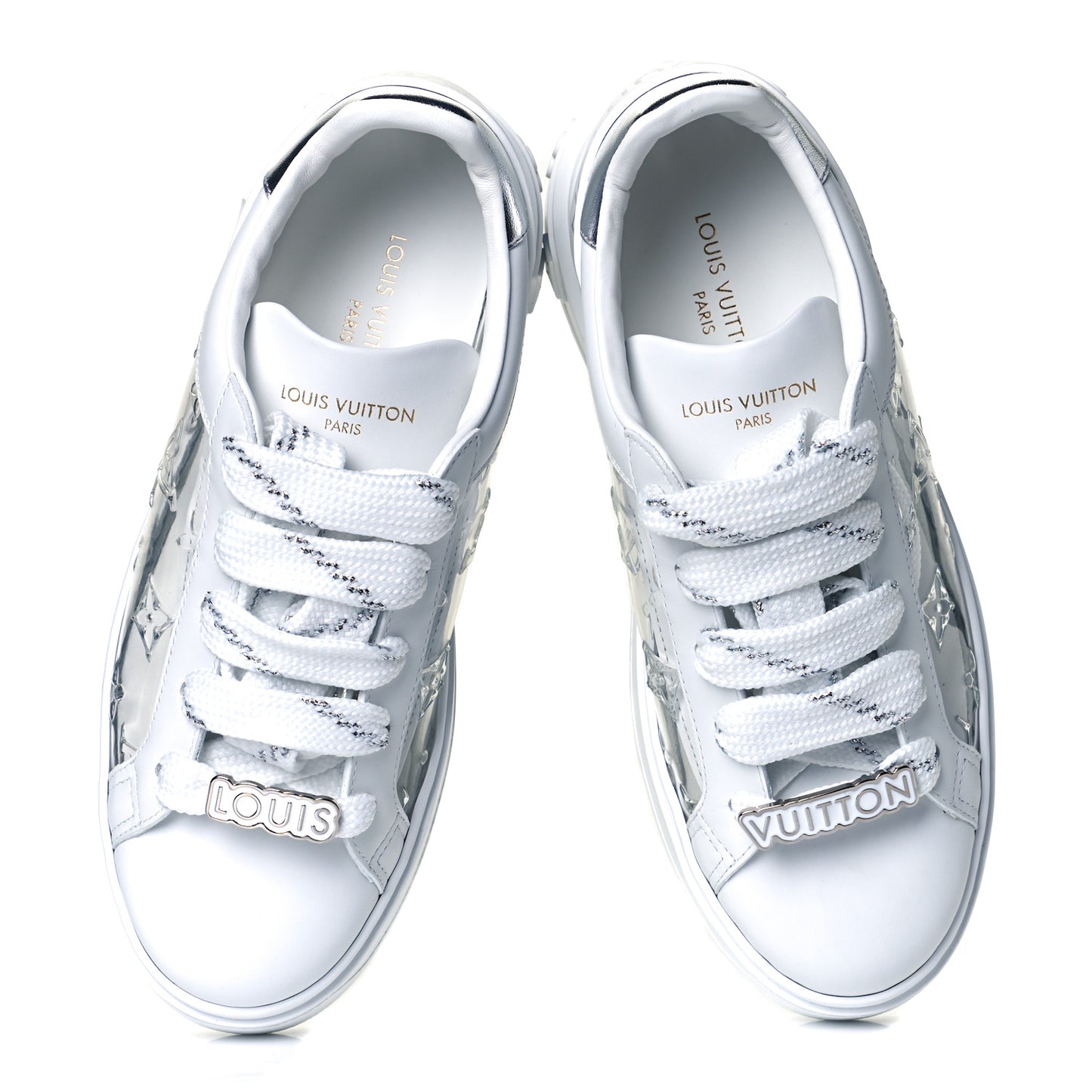 Monogram PVC Time Out Sneakers 36 Silver