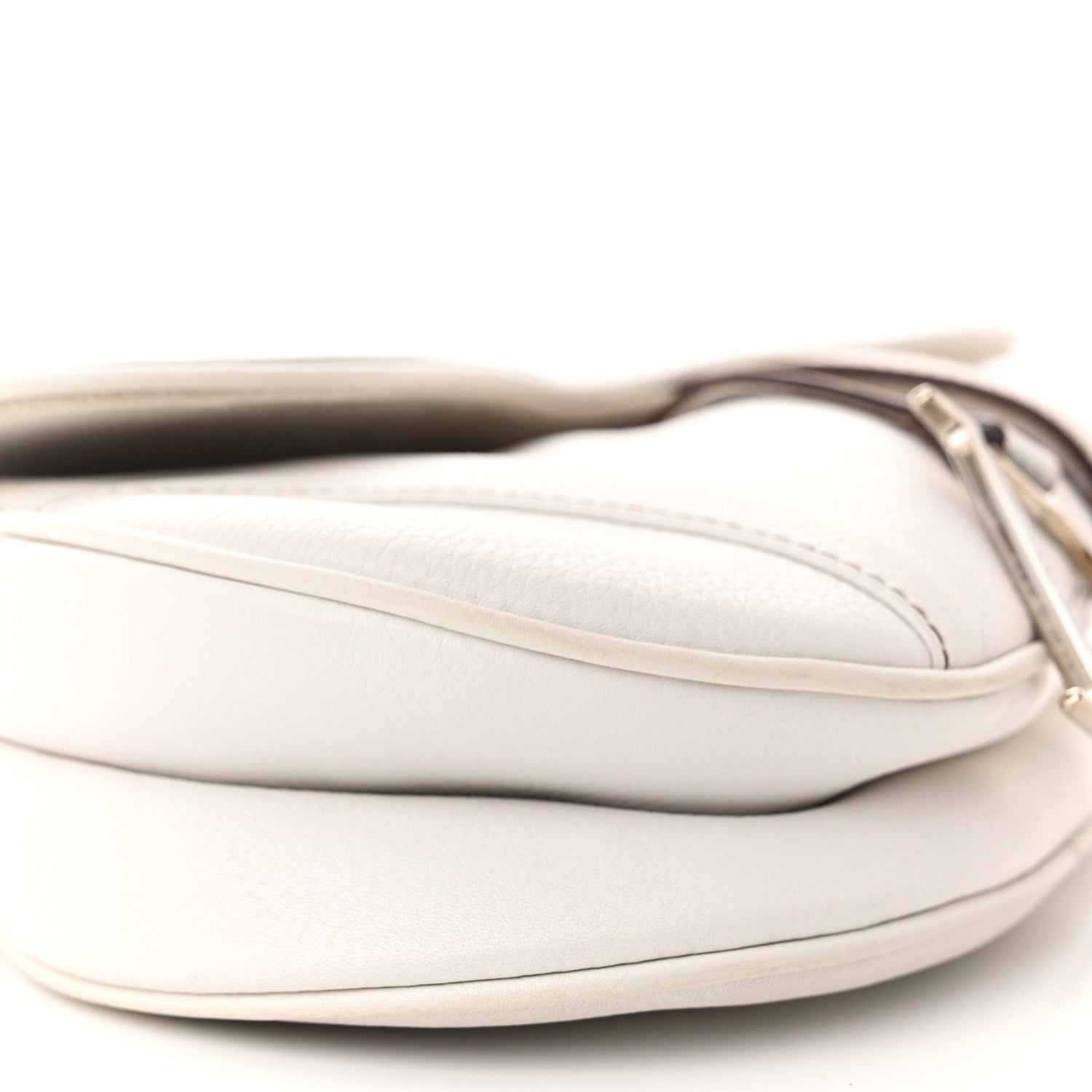 Christian Dior Calfskin Saddle Bag White 9 of 10