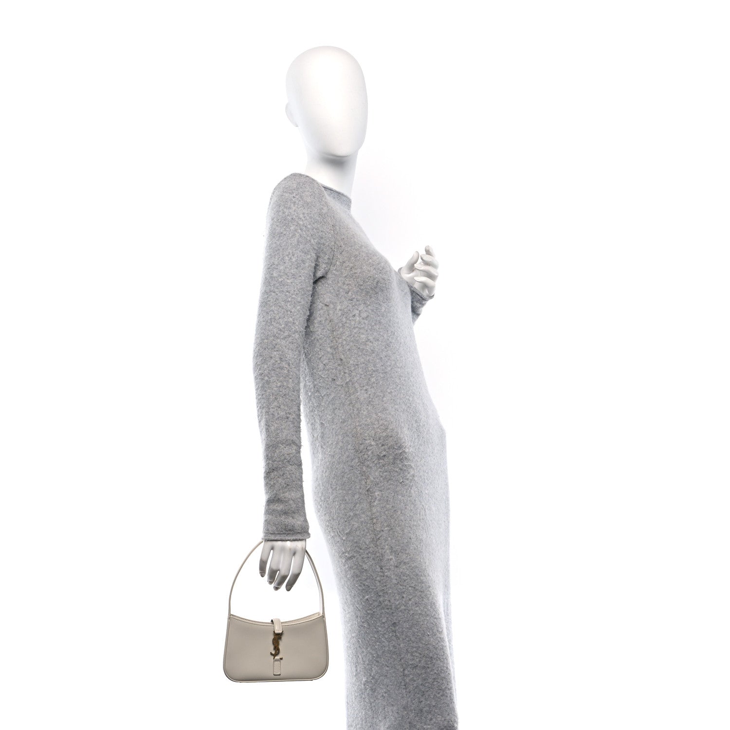 Saint Laurent Smooth Calfskin Le 5 A 7 Mini Hobo Crema Soft 2 of 10