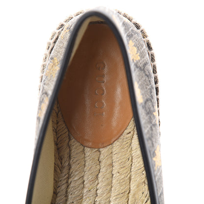 Gucci GG Supreme Monogram Bees Espadrille Flats 38.5 Beige Ebony Oro Black 6 of 7