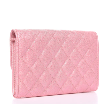 Chanel Iridescent Caviar Quilted Medium Flap Wallet Rose Pink 3 of 10