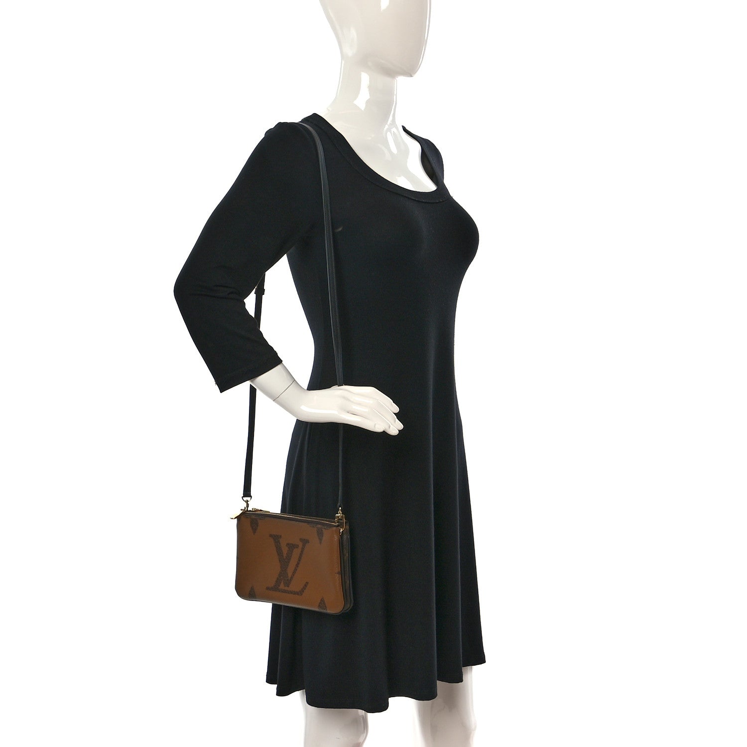 Louis Vuitton Reverse Monogram Giant Double Zip Pochette 2 of 10