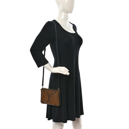 Louis Vuitton Reverse Monogram Giant Double Zip Pochette 2 of 10