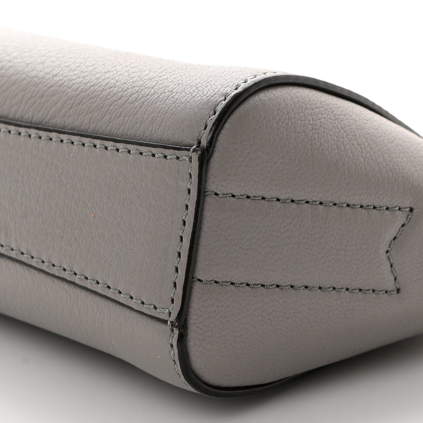 Sugar Goatskin Nano Antigona Pearl Grey