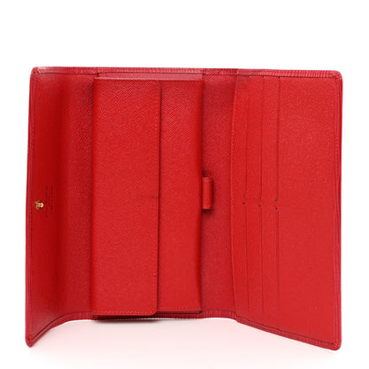 Louis Vuitton Epi Porte Tresor International Wallet Castillan Red 5 of 14