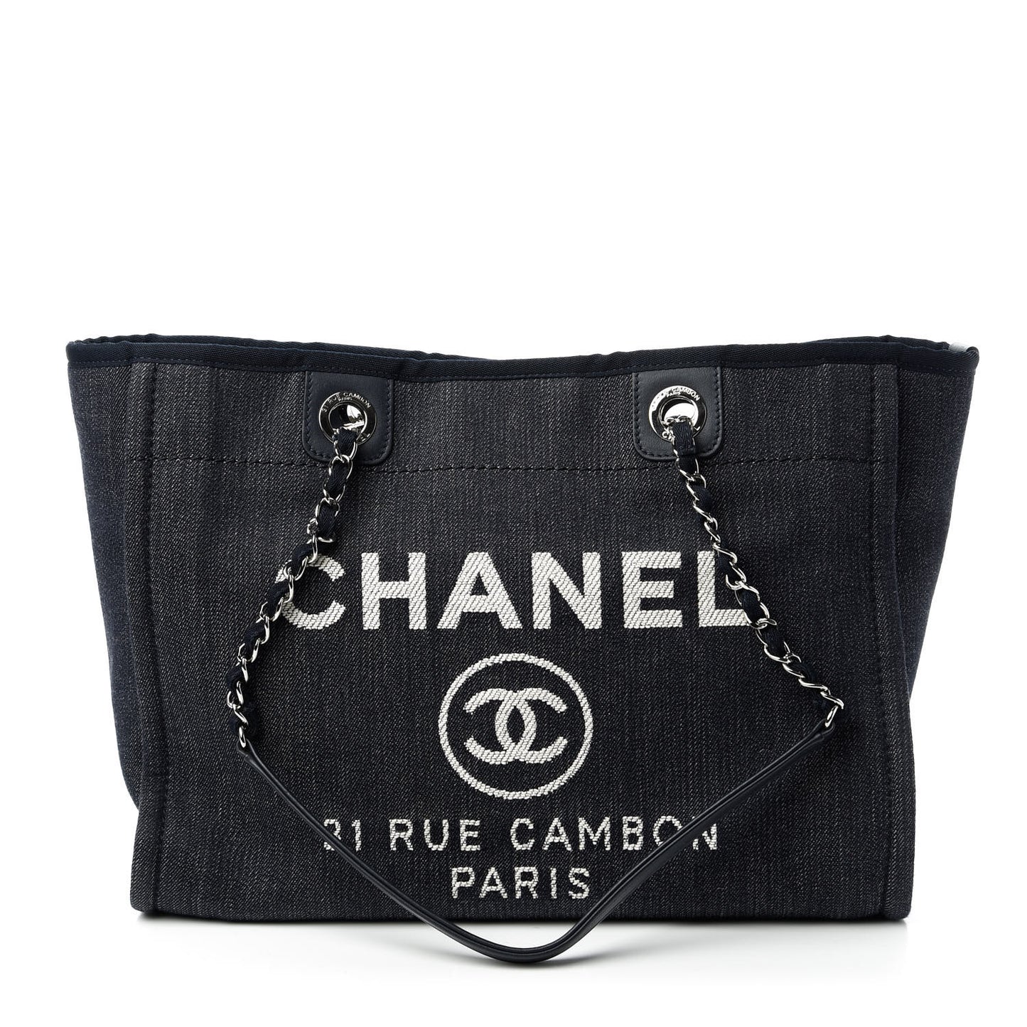 Denim Small Deauville Tote Dark Blue