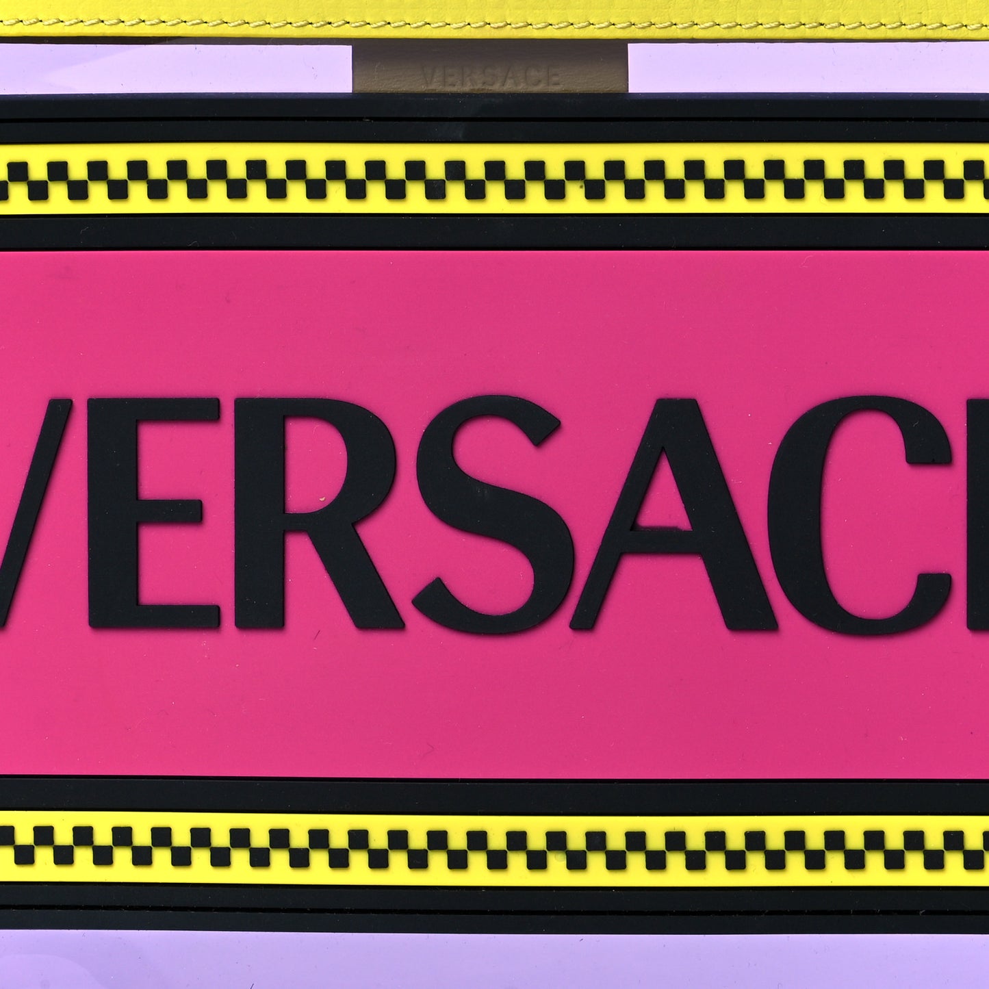 Vinyl Rubber Calfskin 90s Logo Pouch Multicolor