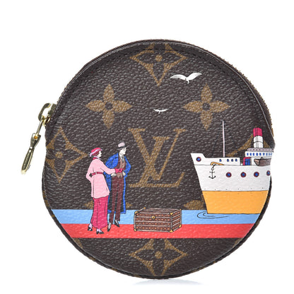 Louis Vuitton Monogram 2016 Christmas Animation Round Coin Purse Rouge 1 of 8