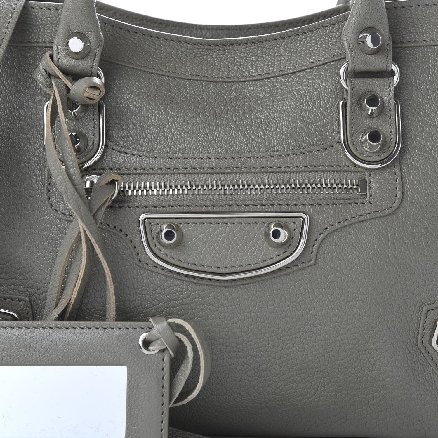 Balenciaga Chevre Silver Metallic Edge Hardware City Gris Taupe 11 of 11