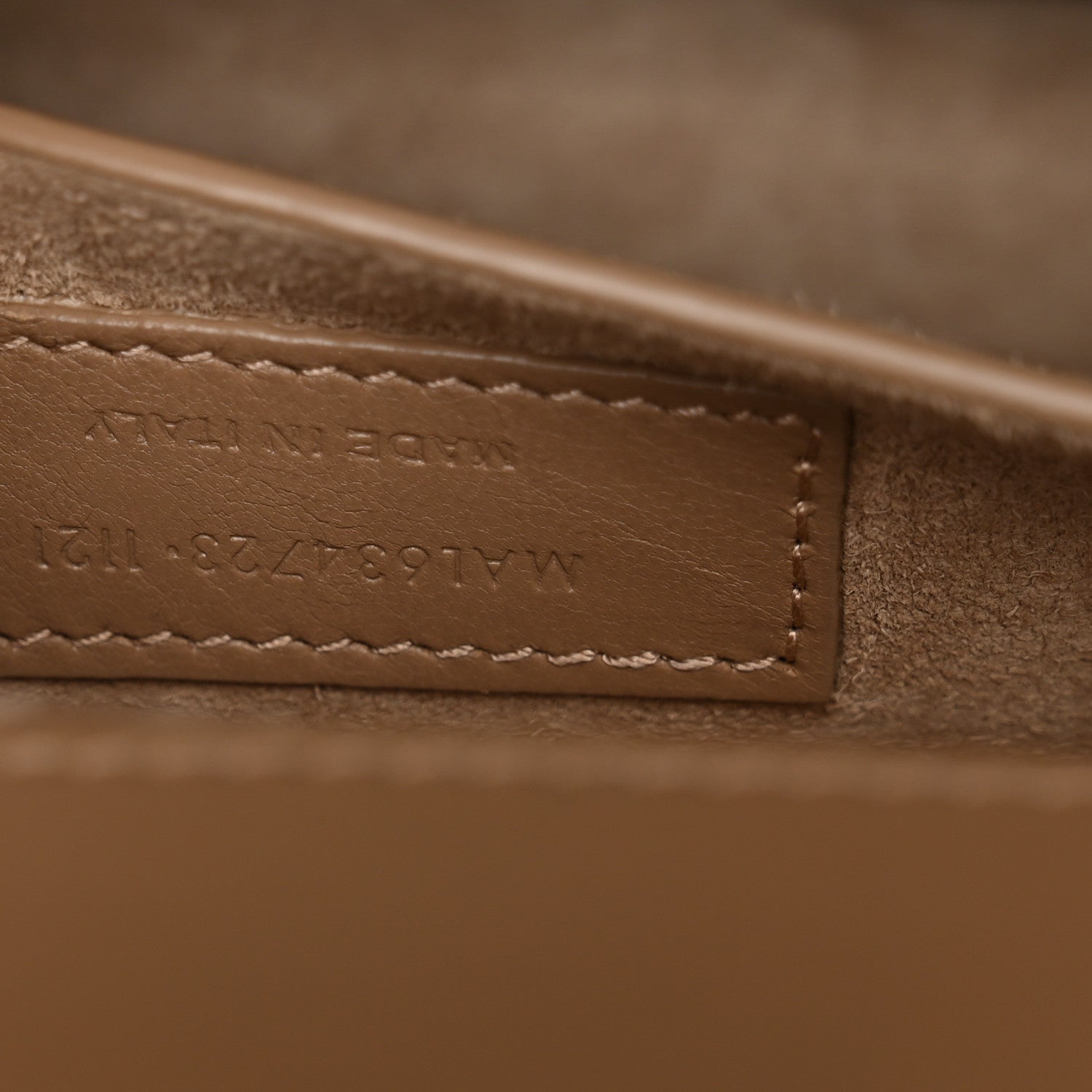 Saint Laurent Smooth Calfskin Medium Monogram Sunset Satchel  Natural Tan 7 of 13
