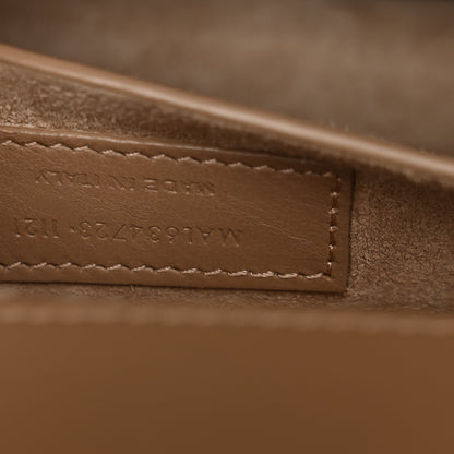 Saint Laurent Smooth Calfskin Medium Monogram Sunset Satchel  Natural Tan 7 of 13