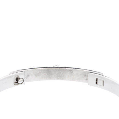 Hermes 18K White Gold Diamond PM Collier De Chien Bracelet SH 6 of 6