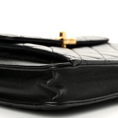 Chanel Lambskin Quilted Square Front Pocket Clutch With Chain Black 9 of 14