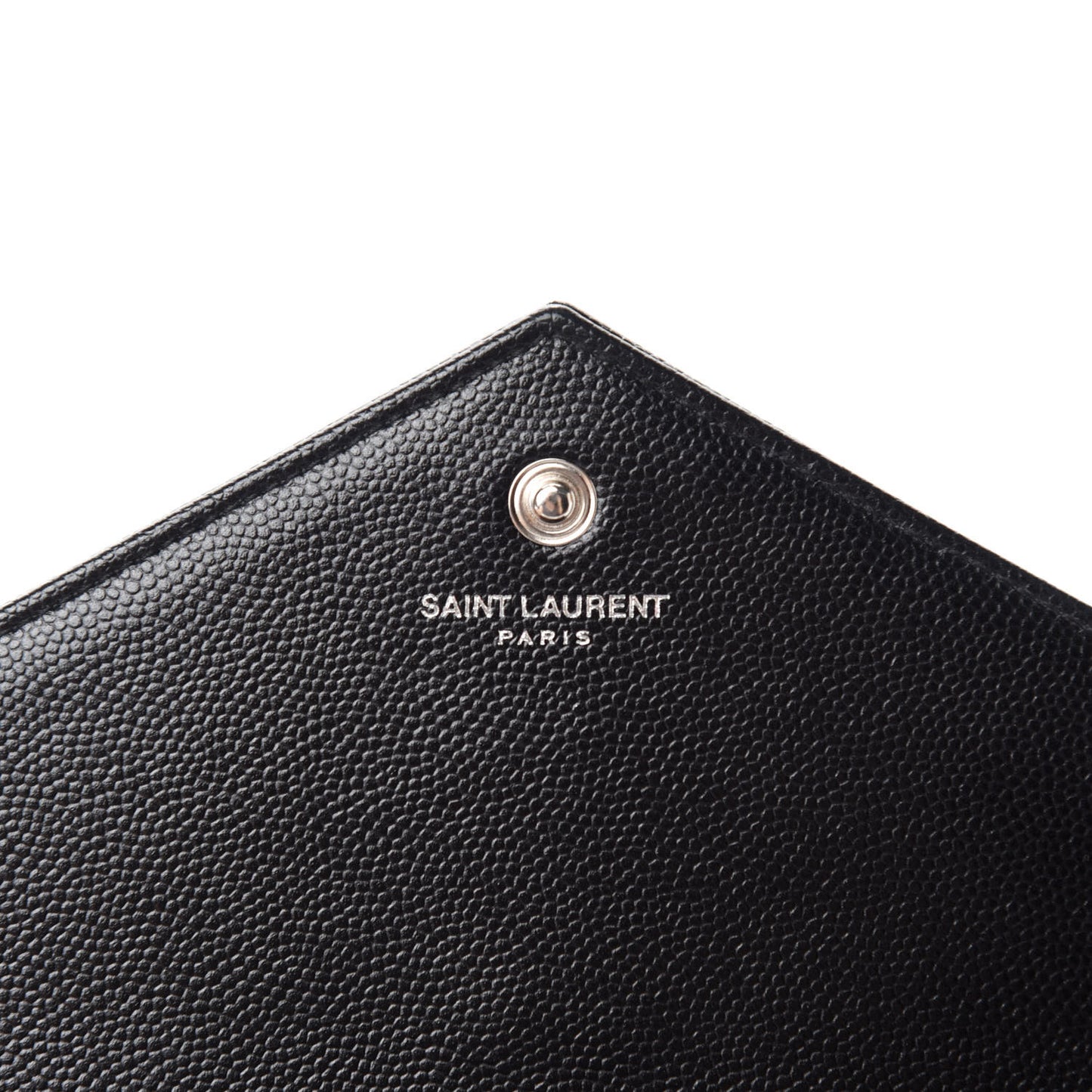 Grain De Poudre Matelasse Chevron Monogram Chain Wallet Black