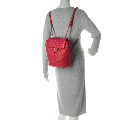 Chanel Calfskin Quilted Small Urban Spirit Backpack Red 2 of 8