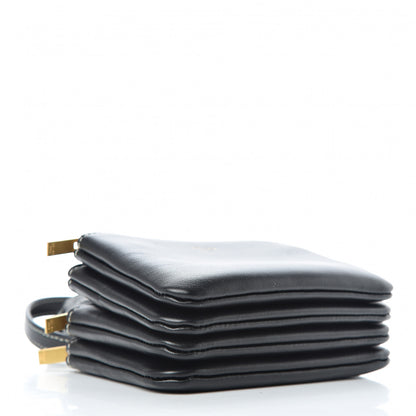 Celine Lambskin Mini Trio Crossbody Bag Black 4 of 9