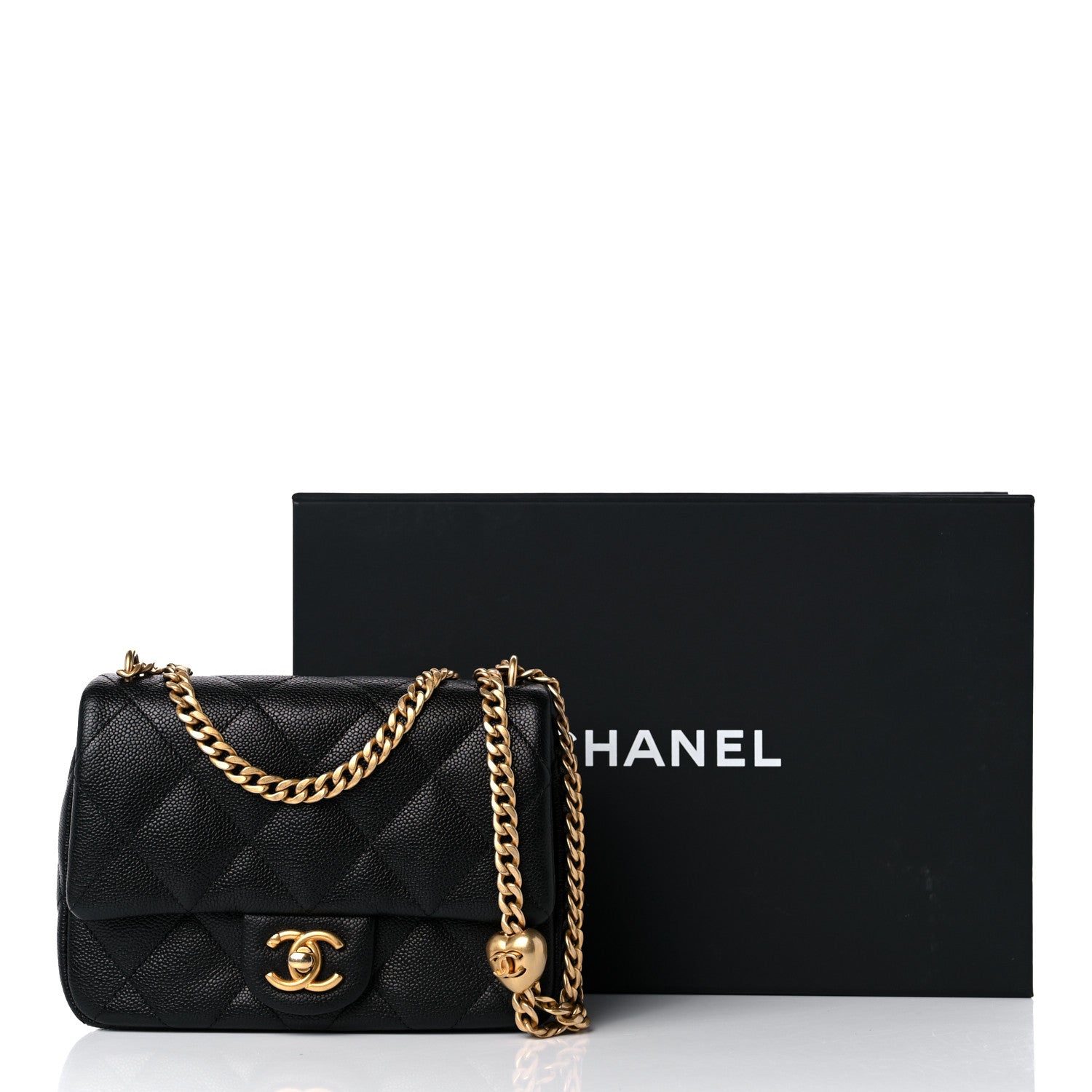 Chanel Caviar Quilted Mini Sweetheart Flap Black 10 of 10
