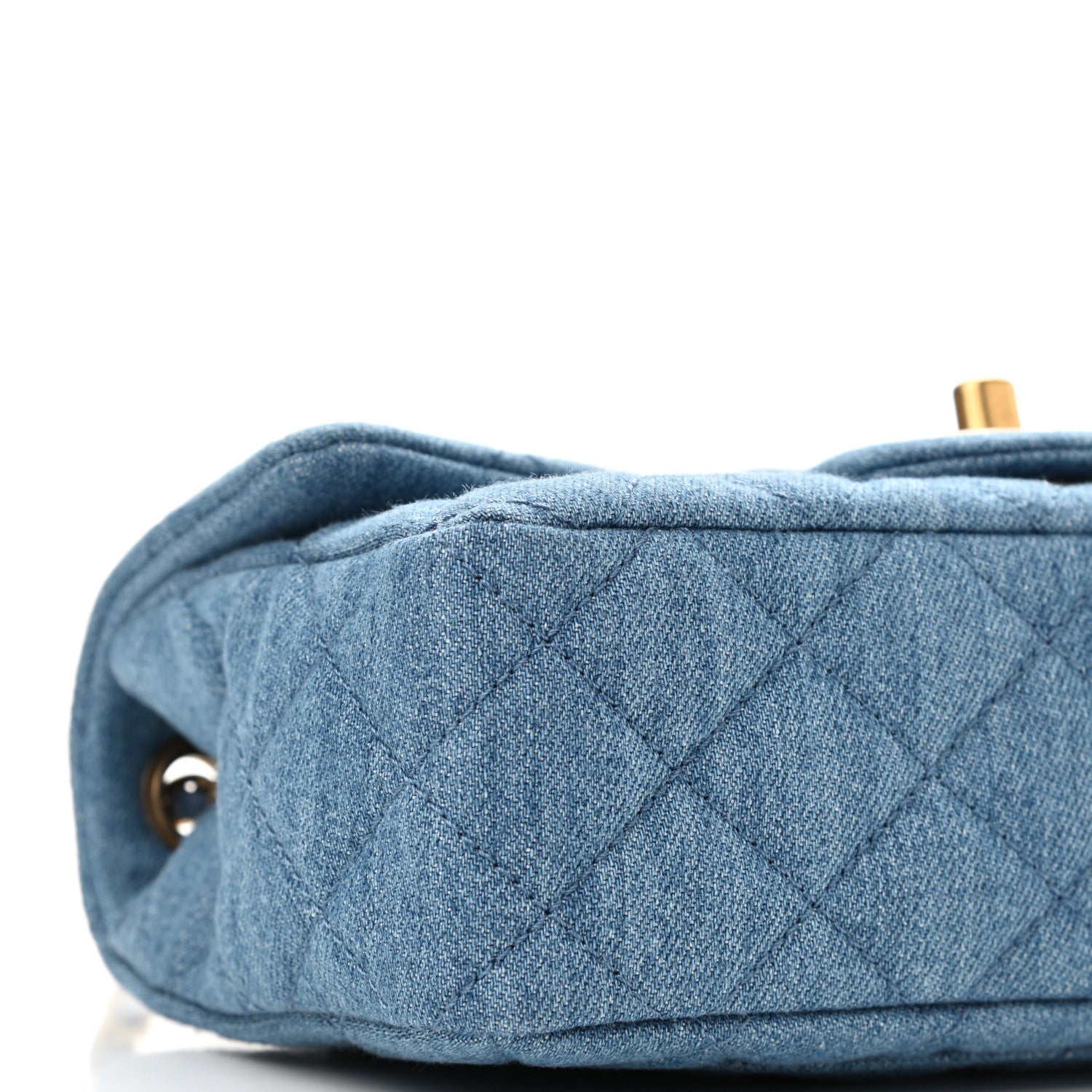 Chanel Denim Quilted Mini Pearl Crush Rectangular Flap Blue 9 of 11