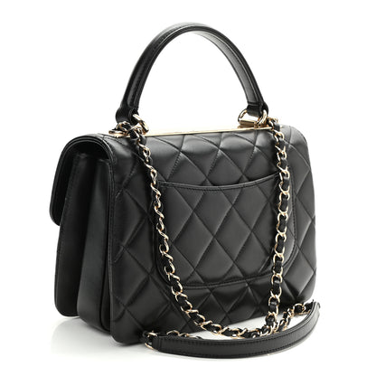 Chanel Lambskin Quilted Small Trendy CC Dual Handle Flap Bag Black 3 of 11
